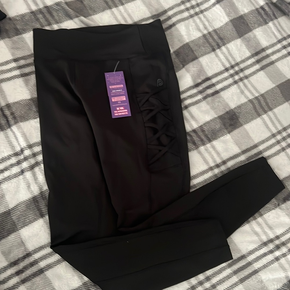 POP fit leggings, size: L color:Black brand new/tags on